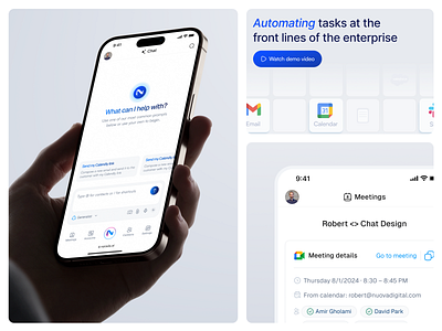 AI Chat | Platform Design for Narada AI ai chat app design blue app graphic design mobile design ui ux web design
