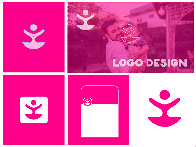 Happy logo design balance calm energy flow freedom growth happiness harmony humanity inner power joy lifestyle peace positive radiance spirit strong mind unity vitality wellness