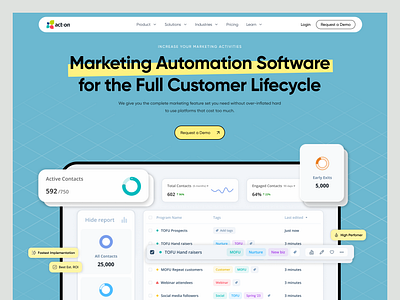 Landing for Marketing Automation Software b2b landing page saas software web design website