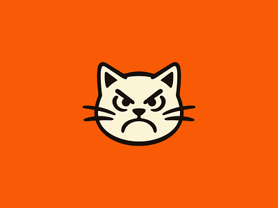 Angry Cat Logo angry animal branding cartoon cat cute design fun icon identity kids logo mark mascot pet playful vector