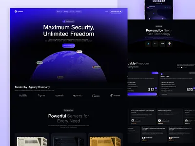 Vpress Website - VPN Website application vpn bento grid clean design dribbble landing page mangcoding mockup networking preview pricing server testimonial ui uiux ux vpn website web design world