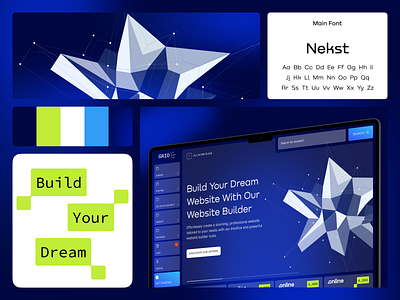 Grid - Build Your Dream Website branding design illustration logo modern saas ui ux web website