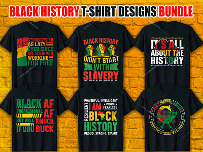 BLACK HISTORY T-SHIRT Designs Bundle canva t shirt design design how to make tshirt design merch by amazon