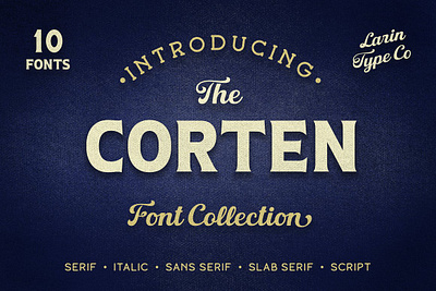 Corten Font corten font italic font label font logotype font package design poster font retro font script font serif display vintage collection vintage design vintage font vintage label vintage logo vintage poster