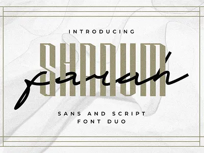Farah Shanum - Font Duo branding captivating bold condensed font condensed sans serif design script display font farah shanum font duo font duo graphic design logo motion graphics ptivating sans serif script font typeface font