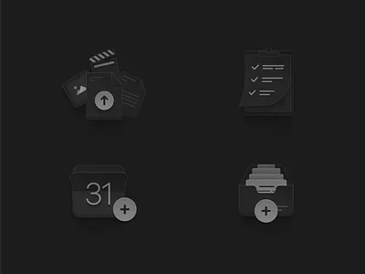 Empty state placeholders - Dark mode 404 design system empty page empty state icon icons iconsillustrations mobile placeholder product design