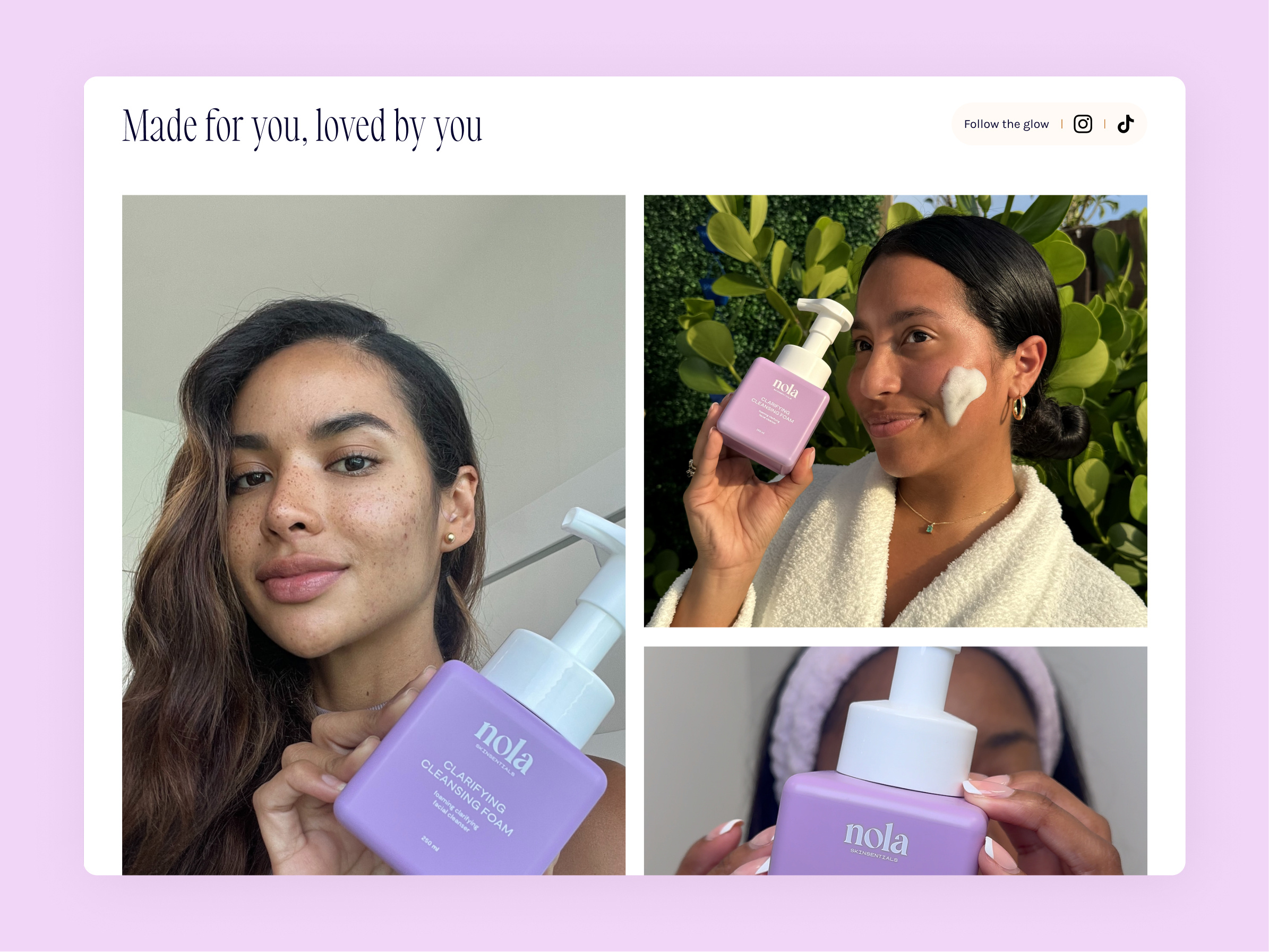 Example of Skincare Website Design