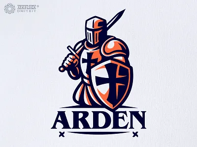 Knight Crusader Logo armor logo battle knight logo branding chivalry logo combat branding cross knight logo crusader logo honor knight logo knight emblem knight logo logo medieval knight logo sword and shield logo