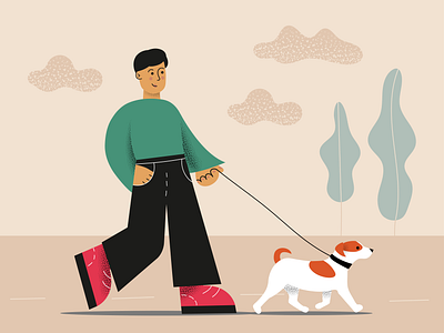 Dog lovers art character design flat flatillustration graphic design illustration