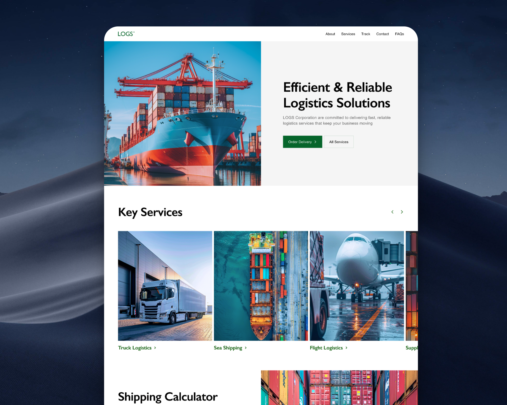 Example of Corporate Website Design Service