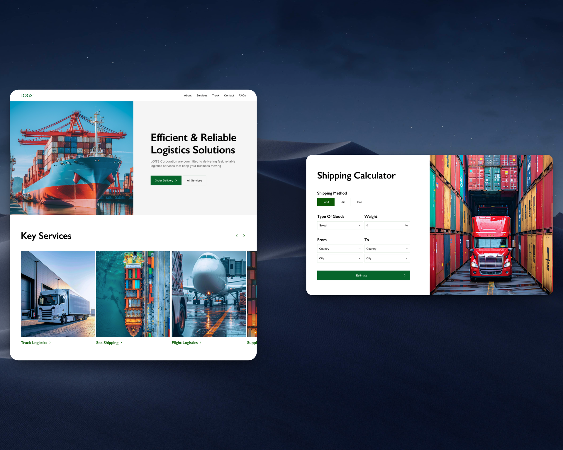 Example of Corporate Website Design Service