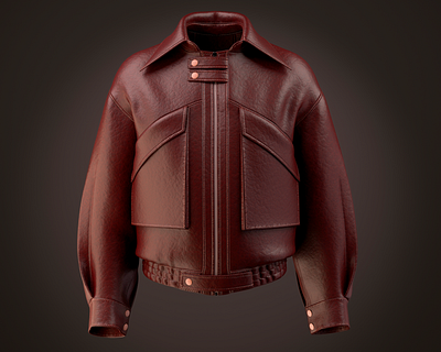 Men's Leather Jacket 3d 3dfashion 3dmodeling 3ی animation