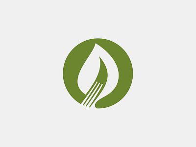 Vegan Cafe Logo brand branding cafe design food healthy icon illustration lifestyle logo mark minimal simple vegan