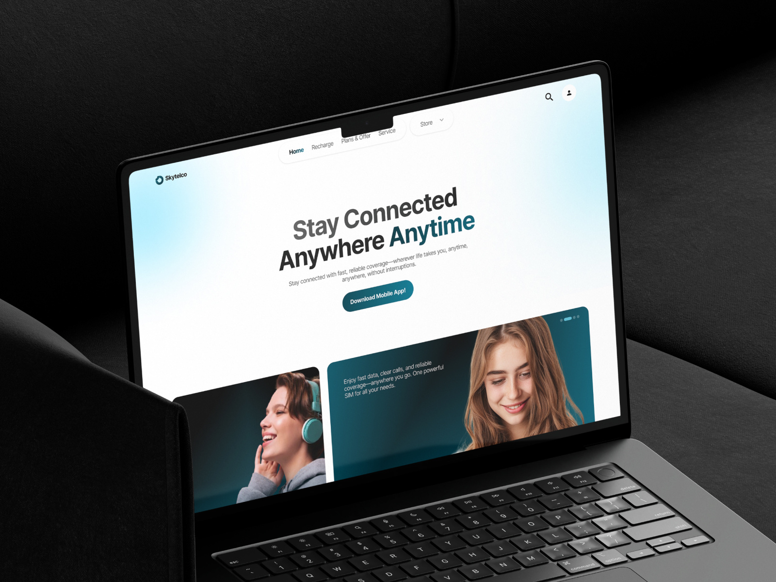 Sky-Telco: A Telecom Brand Website UI Design by Altamira Tripty for ...