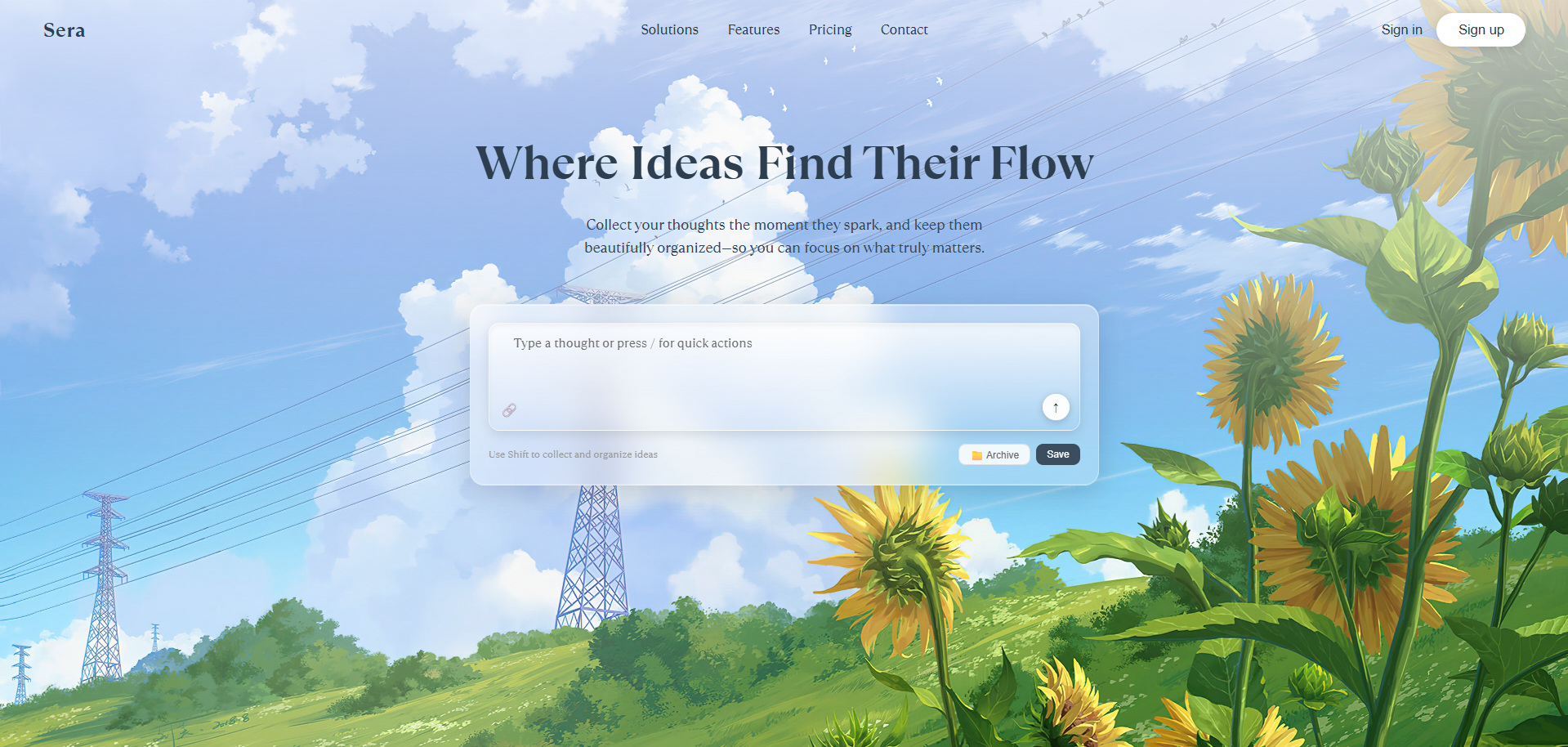 Sera - AI Landing Page app branding design graphic design illustration logo typography ui ux vector