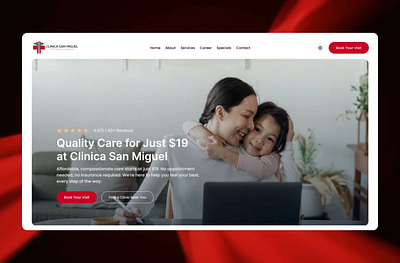 Clinic Website Landing Page Design app branding clinic dental design designer graphic design medical ui web website websites