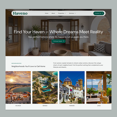 Real Estate Website Template realestatedesign uidesign uxdesign webdesign