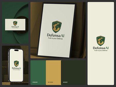 DefensaAI — Brand Identity & Logo Design ai branding graphic design illustrator logo logo brand security visual identity