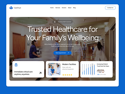 Health Service Landing Page 3d animation branding design figma graphic design illustration logo motion graphics typography ui ux vector