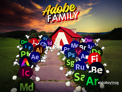 Adobe Family branding design graphic design