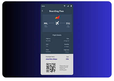 Day 24 - Boarding Pass graphic design ui