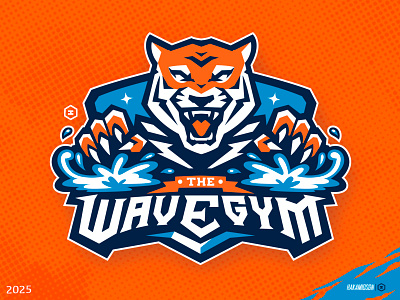 WAVE GYM baseball baseballlogo basketball basketballogo branding design gaming illustration logo mascot mascotlogo sport tigerlogo tigerscartoon tigersmascot