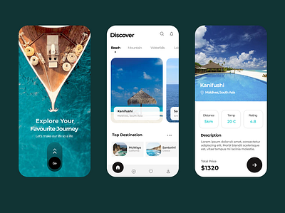 Redesigned Travel App ui