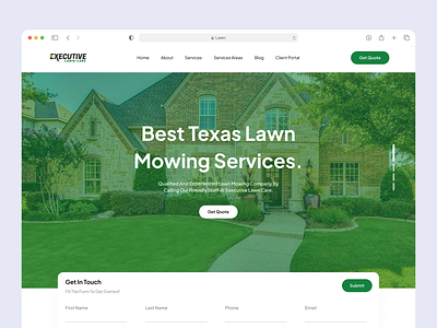 Lawn Care Web Design Concept ai assistant care design graphic design lawn care web trend ui web website