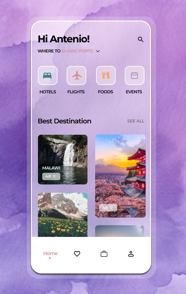 Glassmorphism UI Exploration ui