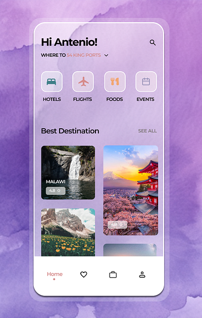 Glassmorphism UI Exploration ui