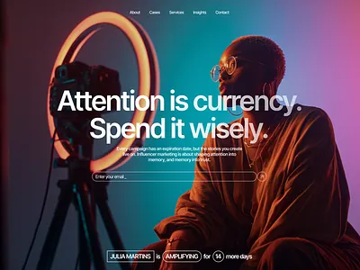 Marketing Agency Website Concept – Hero Section branding design graphic design illustration landing logo ui uiux web design webflow