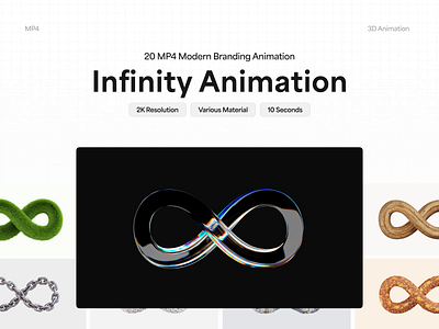 3D Infinity Animation 2k resolution 3d 3d blender abstract animation branding hero animation hero section hero website infinity animation infinity sumbol motion graphics ui ui design
