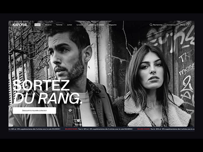 Kaporal Brand Identity Digital Layout branding digital design ecommerce fashion typography ui