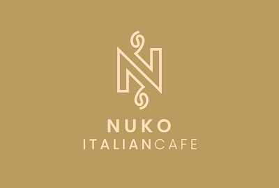 Nuko cafe brand brand identity branding graphic design logo logo design logo maker luxury simple logo vector
