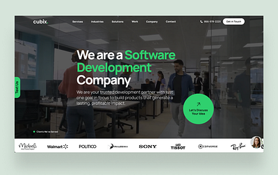 Website | cubix.co agency branding cubix header hero hero image interaction logo ui website