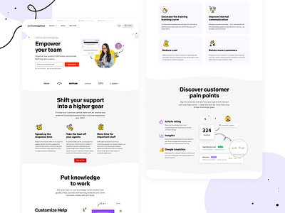 [LP] KnowledgeBase for Customer Support creative design illustration ui web web design