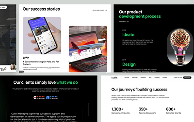 Website | cubix.co branding graphic design logo sections ui uiux website website folds