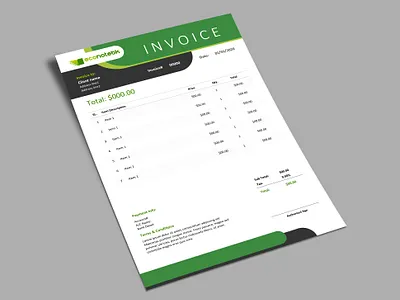 MS Word template/document design editable invoice microsoft word pricing templatee word document