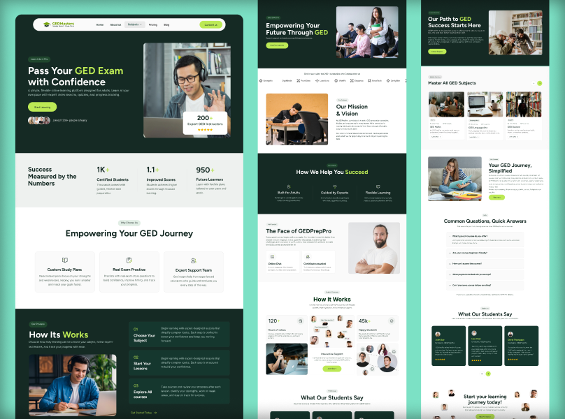 Learning Management System(LMS) – Online Course Website digital learning education ui online education system online learning uiux web development websitedesign