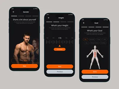 Fitness & Workout Mobile App Onboarding Screen UI Design activity app design exercise fit fitness app fitness app design gym health health and wellness app ideatedlab mobile onboarding screen sports app sprots app statistics tracker ui ux workout workout app