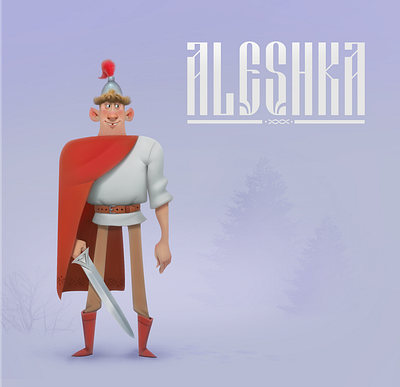 Slavic mythology: Aleshka character characterdesign digitalart illustration logo ui vector illustration