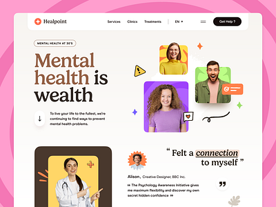 Healpoint - Mental Health Web Design clinic web design health healthcare healthcare website hospital website landing page medical website meditation mental health website mindfulness motivation psychology therapist therapy web design webdesign website design website designer wellness yoga