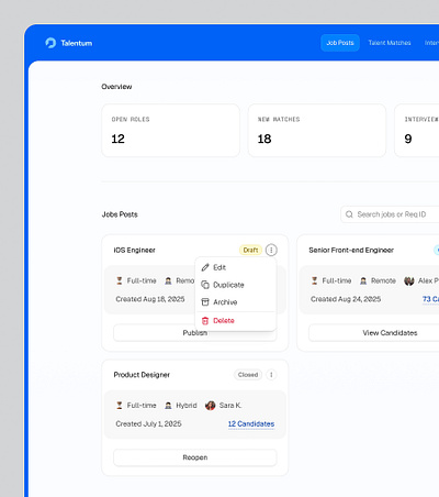 job board dashboard dashboard dashboard ui hiring job job board product design recruitment saas ui