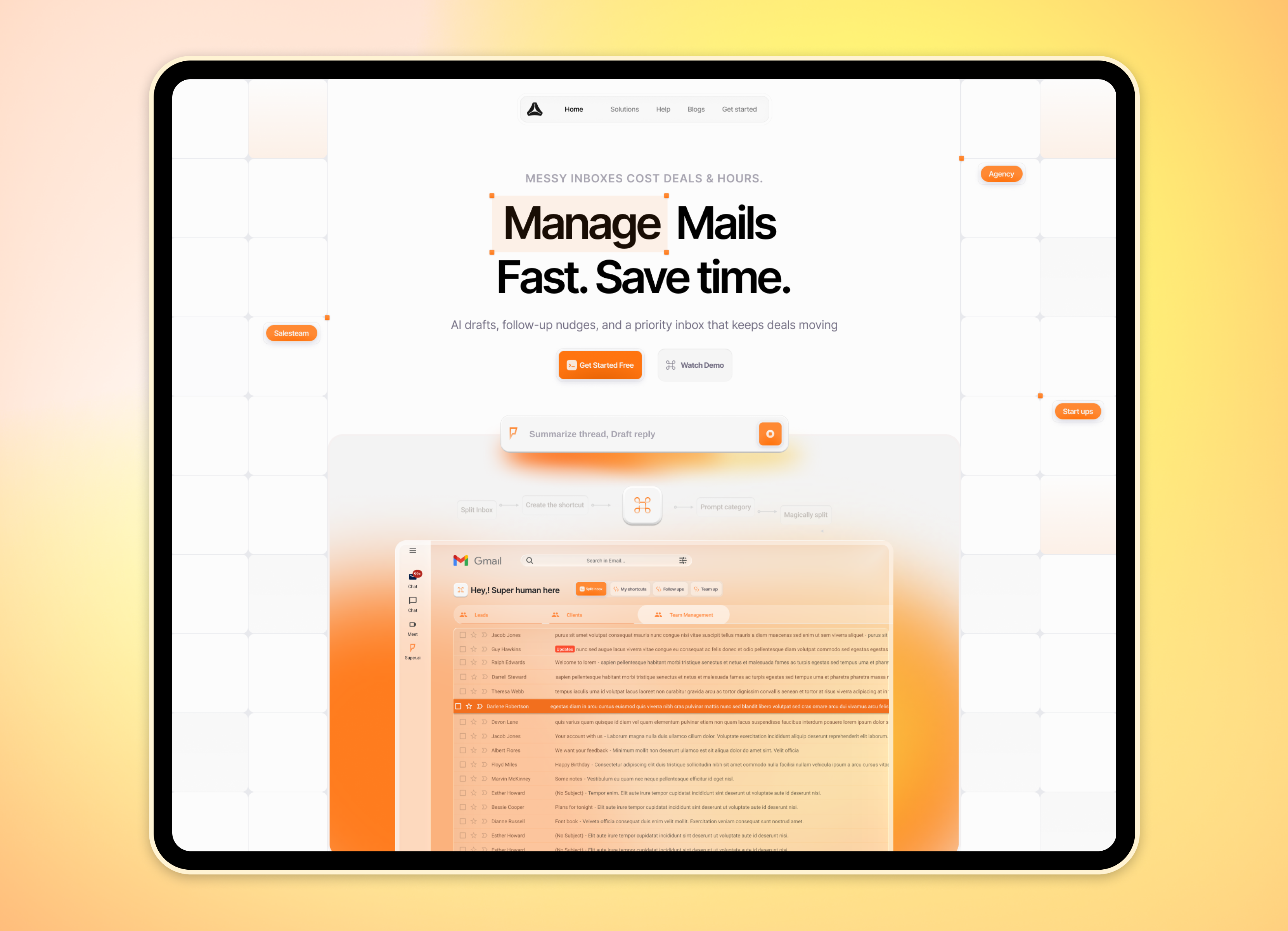 AI-Powered Tool – Smart Email Management app design branding clean design graphic design minimal design modern ui product design saas saas design ui ui design ux ux design web design website ui