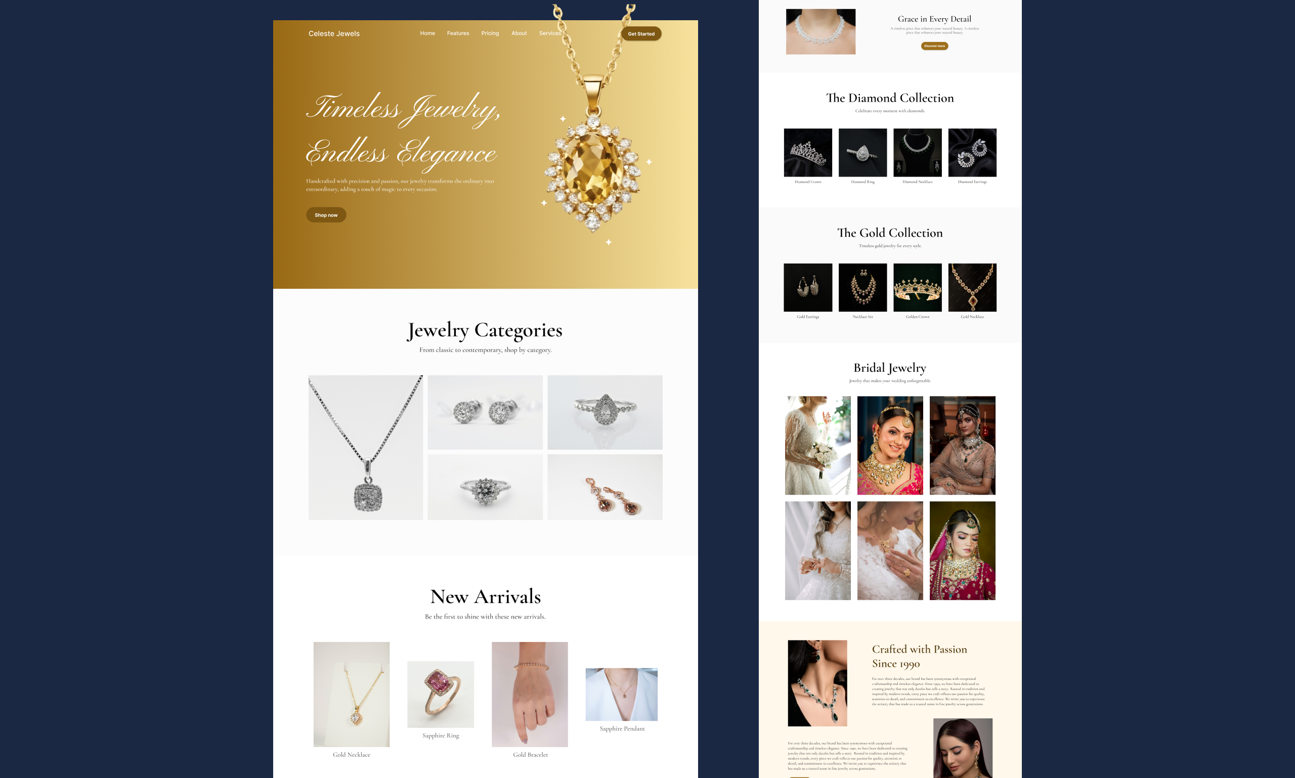 Example of Jewelry Website Design | UI UX Design