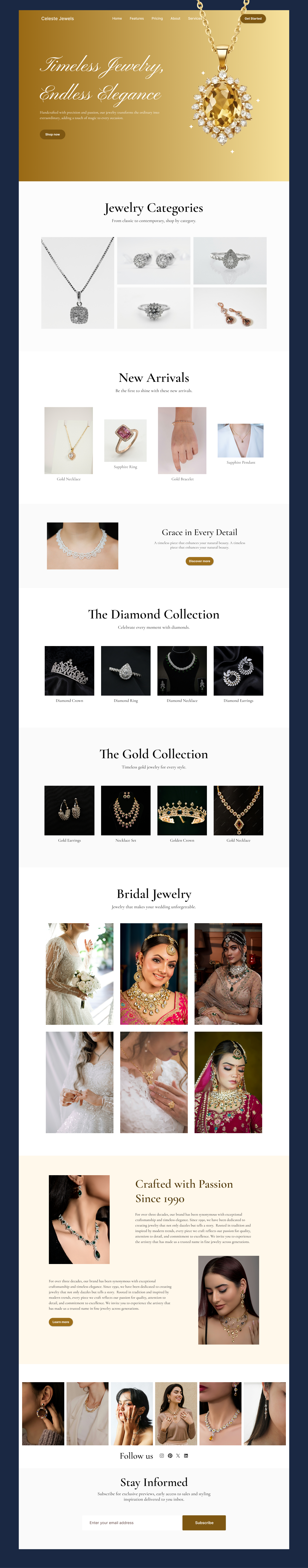 Example of Jewelry Website Design | UI UX Design