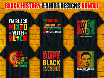 BLACK HISTORY T-SHIRT Designs Bundle how to make tshirt design merchbyamazon