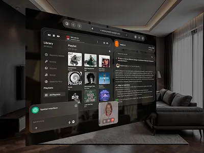 Spatial Interface design illustration spatial uiux webdesign
