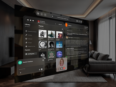 Spatial Interface design illustration spatial uiux webdesign