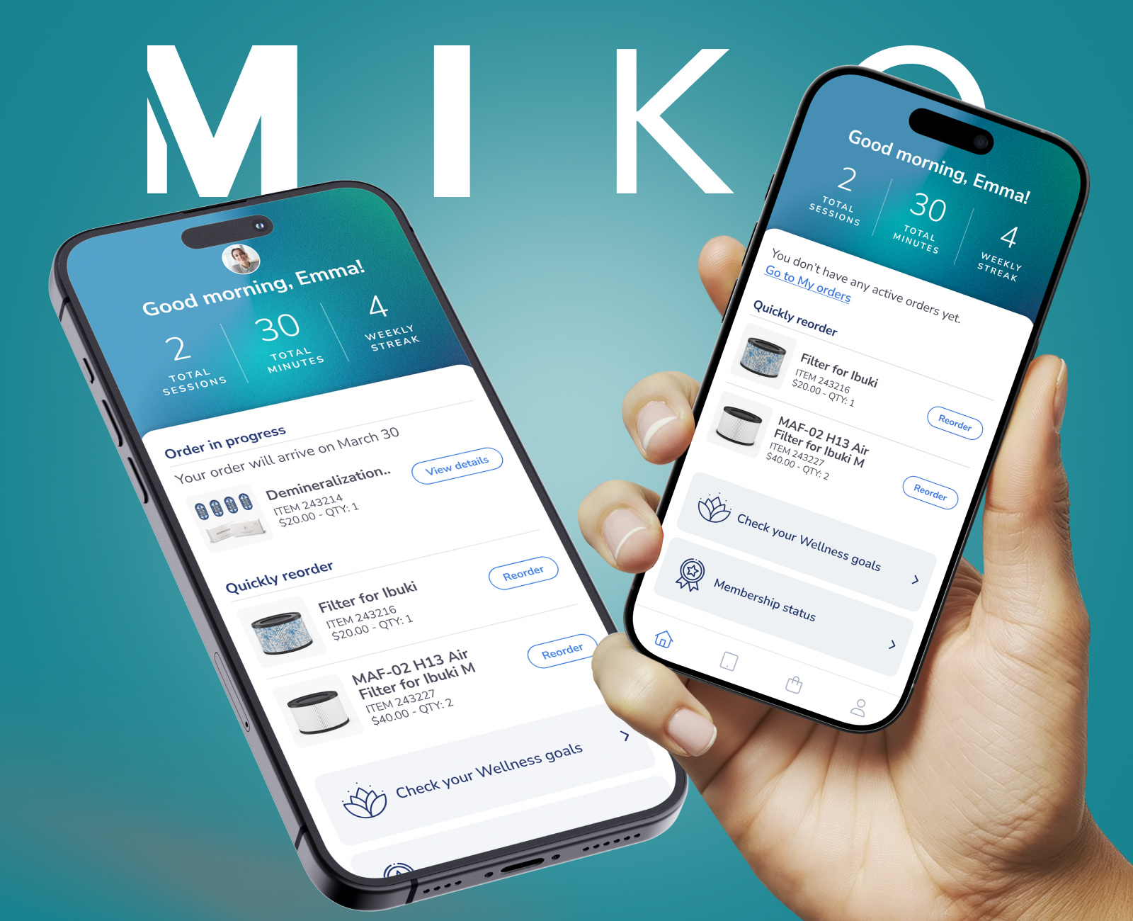 MIKO Wellness App UI/UX Design | By Apptechies healthapp iot mobile app mobileui modernapp uiuxdesign userexperience userinterface wellness wellnesstechnology